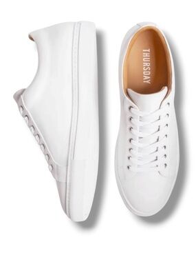 Thursday Boot Company Women’s Premier Low Top White Italian Leather Shoes